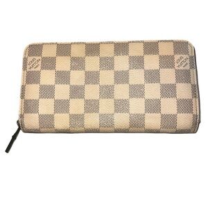 Louis Vuitton Damier Azure Canvas Leather Insolite Long Zip Around Wallet EUC